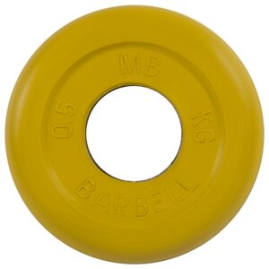 0.5 кг диск (блин) MB Barbell (желтый) 31 мм