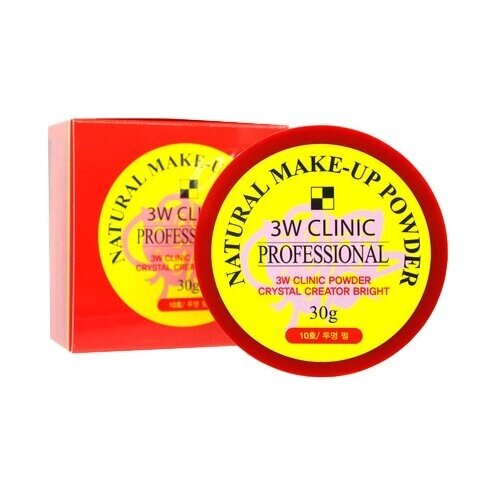 3W Clinic Пудра рассыпчатая Natural Make-Up Powder 1 шт. 10 transparent pearl 30 г