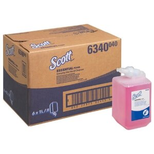 6340 Жидкое мыло пенное в кассетах Scott Essential лосьон для рук (6 кассет по 1 л)