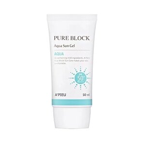 A'PIEU гель pure block aqua sun SPF 50, 50 мл