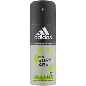 Adidas Дезодорант-антиперспирант спрей Cool & Dry 6 in 1, 150 мл, 91 г