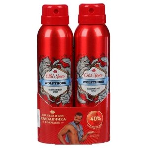 Аэрозольный дезодорант Old Spice Wolfthorn, 2 шт. по 150 мл