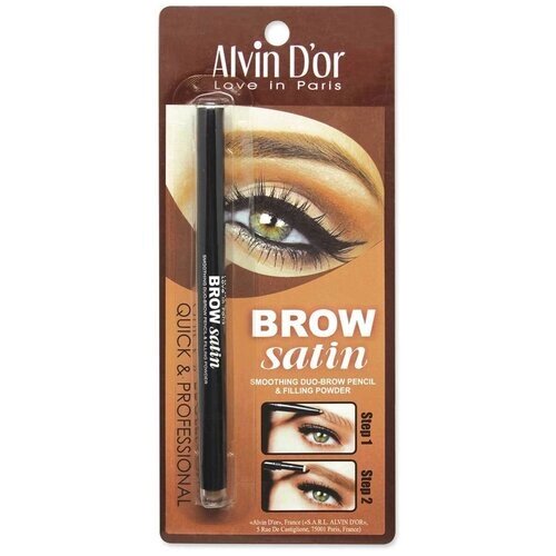 Alvin D'or Карандаш для бровей Brow Satin, оттенок 02 dark brown