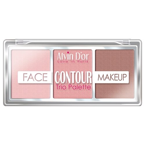 Alvin D'or Палетка для контурирования Face Contour Makeup Trio Palette, 01 light