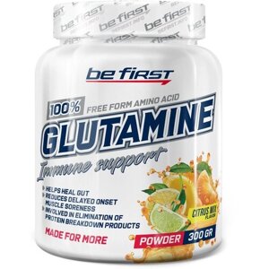 Аминокислота Be First Glutamine Powder, цитрусовый микс, 300 гр.