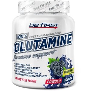 Аминокислота Be First Glutamine Powder, ежевика, 300 гр.