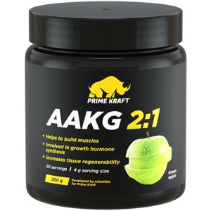 Аминокислотный комплекс Prime Kraft AAKG 2:1, зеленое яблоко, 200 гр.