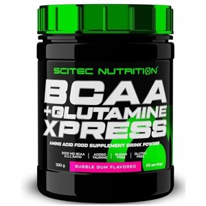 Аминокислоты Scitec Nutrition BCAA+Glutamine Xpress, 300 г, вкус: бабл-гам