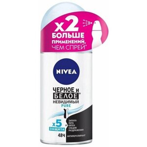 Антиперспирант Nivea Пьюр Невидимая защита для черного и белого 50 мл