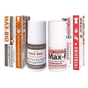 Антиперспирант от пота подмышек, рук и ног Max-F 30%Натуральный дезодорант MAX-BIO Чистота и забота