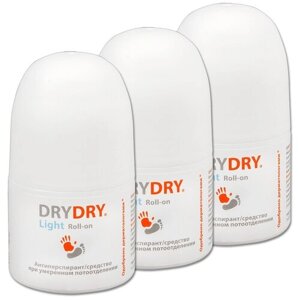 Антиперспирант роликовый Dry Dry Light Roll-on, для всех типов кожи, 50 мл, 3 шт.