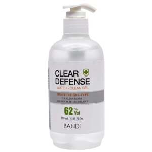 Антисептик - гель для рук и ногтей «чистые руки» BANDI CLEAR defence WATER CLEAN GEL 250 мл.