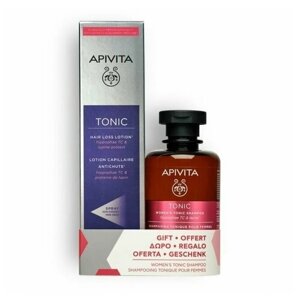 APIVITA/апивита, Набор против выпадения для ослабленных волос для женщин: Тонизирующий шампунь 250 мл + Тонизирующий лосьон спрей 150 мл, 1 шт