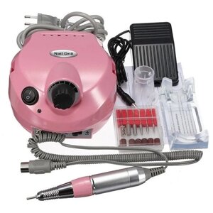 Аппарат для маникюра и педикюра Nail Drill DM-202, 45000 об/мин, 1 шт., розовый, 2.35
