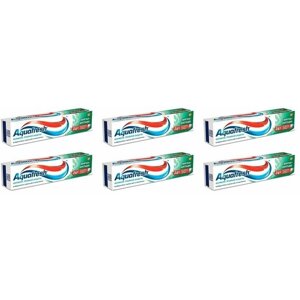 Aquafresh Зубная паста Тотал Кэа 3, Мягко-мятная, 50 мл, 6 шт
