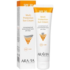 ARAVIA Солнцезащитный увлажняющий крем для лица Multi Protection Sun Cream SPF 30, 100 мл