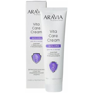 ARAVIA Вита-крем для рук и ногтей защитный Vita Care Cream с пребиотиками и ниацинамидом, 100 мл