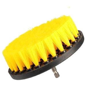 ArcticLime Medium yellow brush for drill щетка для химчистки средней жесткости, шестигранник 100мм