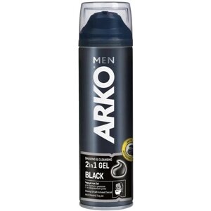 Arko Men Гель для бритья и умывания чёрный с активированным углём, 200 мл