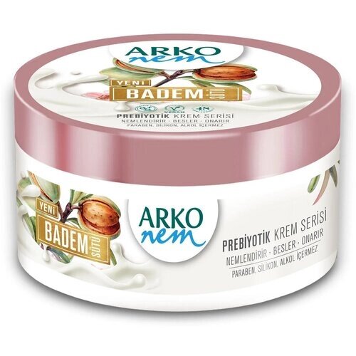 Arko Nem Badem увлажняющий крем с маслом миндаля, растительным молоком и пребиотиками, 250 гр.