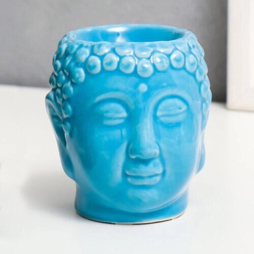 Аромалампа керамика "Будда" 8*7,2*7,2см голубой