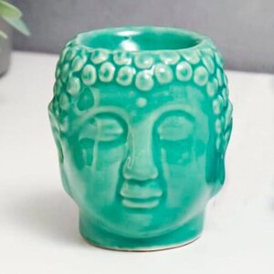 Аромалампа керамика "Будда" 8*7,2*7,2см мятный