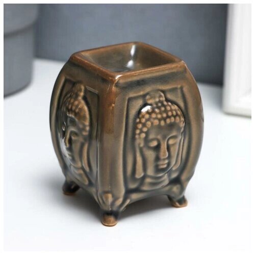 Аромалампа керамика "Изображение будды" 8,5х7,5х7,5 см 3467388