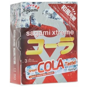 Ароматизированные презервативы Sagami Xtreme Cola - 3 шт.