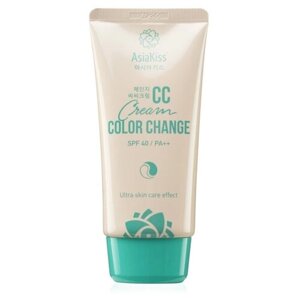 AsiaKiss CC cream сolor change, SPF 40, 60 мл, оттенок: бежевый натуральный