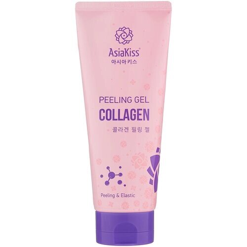 AsiaKiss Пилинг гель для лица Collagen Peeling Gel с коллагеном, 180 мл