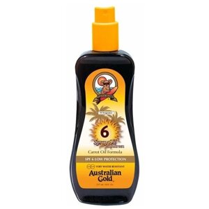 Australian Gold SPF 6 Spray Oil морковное солнцезащитное масло водостойкое 237 мл