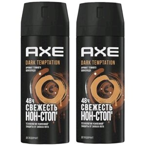 Axe дезодорант аэрозольный аромат темного шоколада 2х150мл.