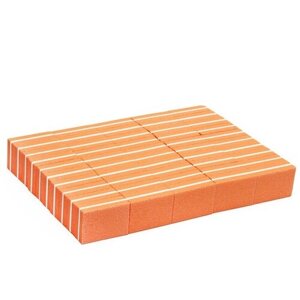 Баф для ногтей мини-баф пилки 50 штук, 100/180 грит / HomeShop / цвет оранжевый