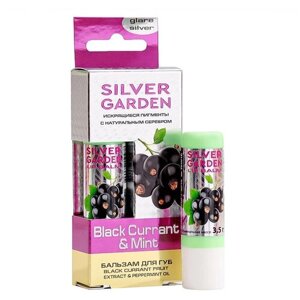 Бальзам для губ Silver Garden Чёрная Смородина и Мята с пчелиным воском, маслами и экстрактами 3,5 г