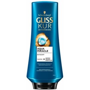 Бальзам для волос `GLISS KUR` AQUA MIRACLE увлажняющий (для нормальных и склонных к сухости волос) 360 мл