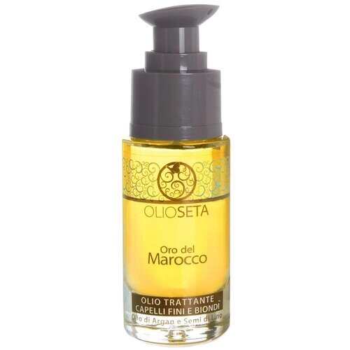Barex Olioseta Oro del Marocco Масло блонд-уход с маслом арганы и маслом семян льна для волос, 30 мл, бутылка