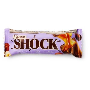 Батончик протеиновый FitnesShock шоколад-фундук-карамель в глазури, 50 г