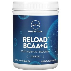 BCAA MRM BCAA+G reload, лимонад, 840 гр.