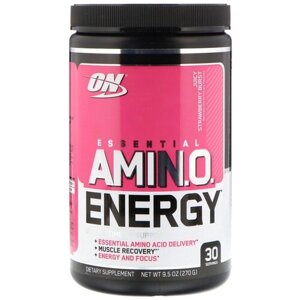 BCAA Optimum Nutrition Essential Amino Energy, клубника, 270 гр.