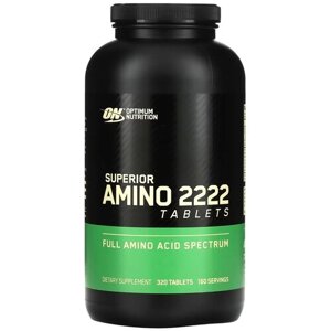 BCAA Optimum Nutrition Superior Amino 2222, нейтральный, 320 шт.