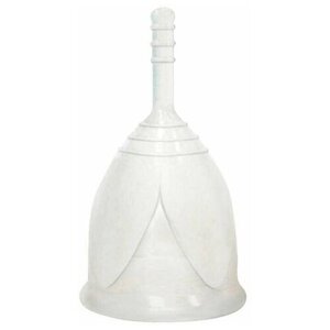 Белая менструальная чаша Тюльпан (размер L)