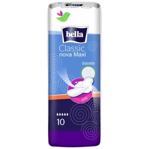 Bella прокладки Classic Nova Maxi, 5 капель, 10 шт.