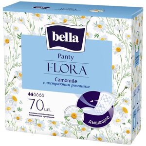 Bella прокладки ежедневные Panty flora camomile, 2 капли, 70 шт.