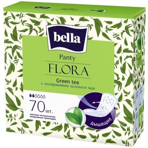 Bella прокладки ежедневные Panty flora green tea, 2 капли, 70 шт.