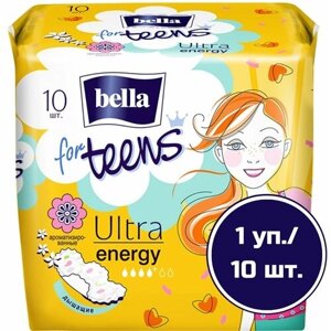 Bella прокладки for teens ultra energy deo fresh, 4.5 капли, 10 шт.