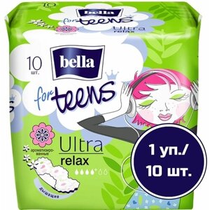 Bella прокладки for teens ultra relax deo fresh, 4 капли, 10 шт.
