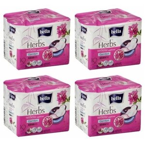 Bella Прокладки гигиенические Herbs Comfort c экстрактом вербены, 10 шт, 4 упаковки /