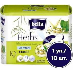 Bella прокладки Herbs tilia comfort softiplait, 4 капли, 10 шт.