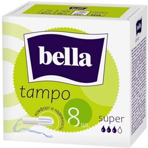 Bella тампоны Tampo super, 3 капли, 8 шт.
