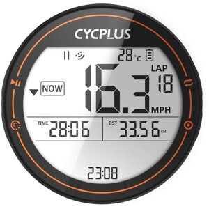 Беспроводной GPS велокомпьютер Cycplus M2, 19 функций (совместим с датчиками: скорости, каденса, мощности, пульса)